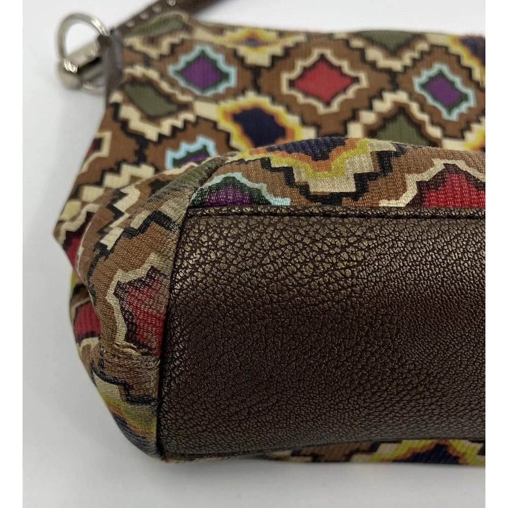 Vintage Relic By Fossil Purse Shoulder Bag Geometric Pattern Studded Strap